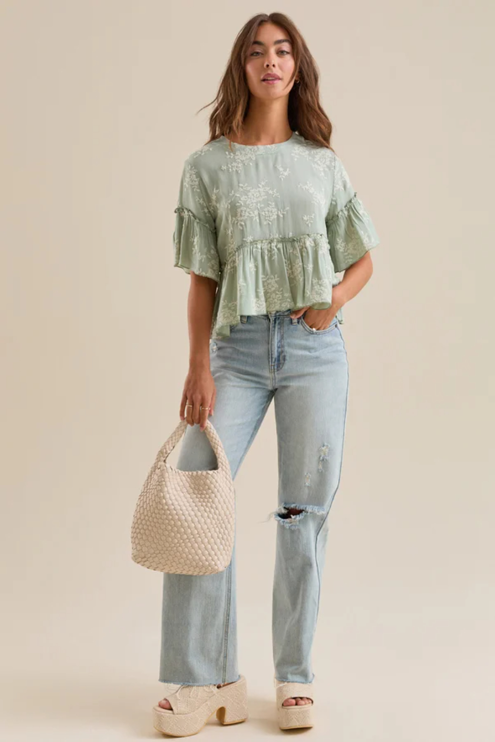 Wanda Ruffle Babydoll Top