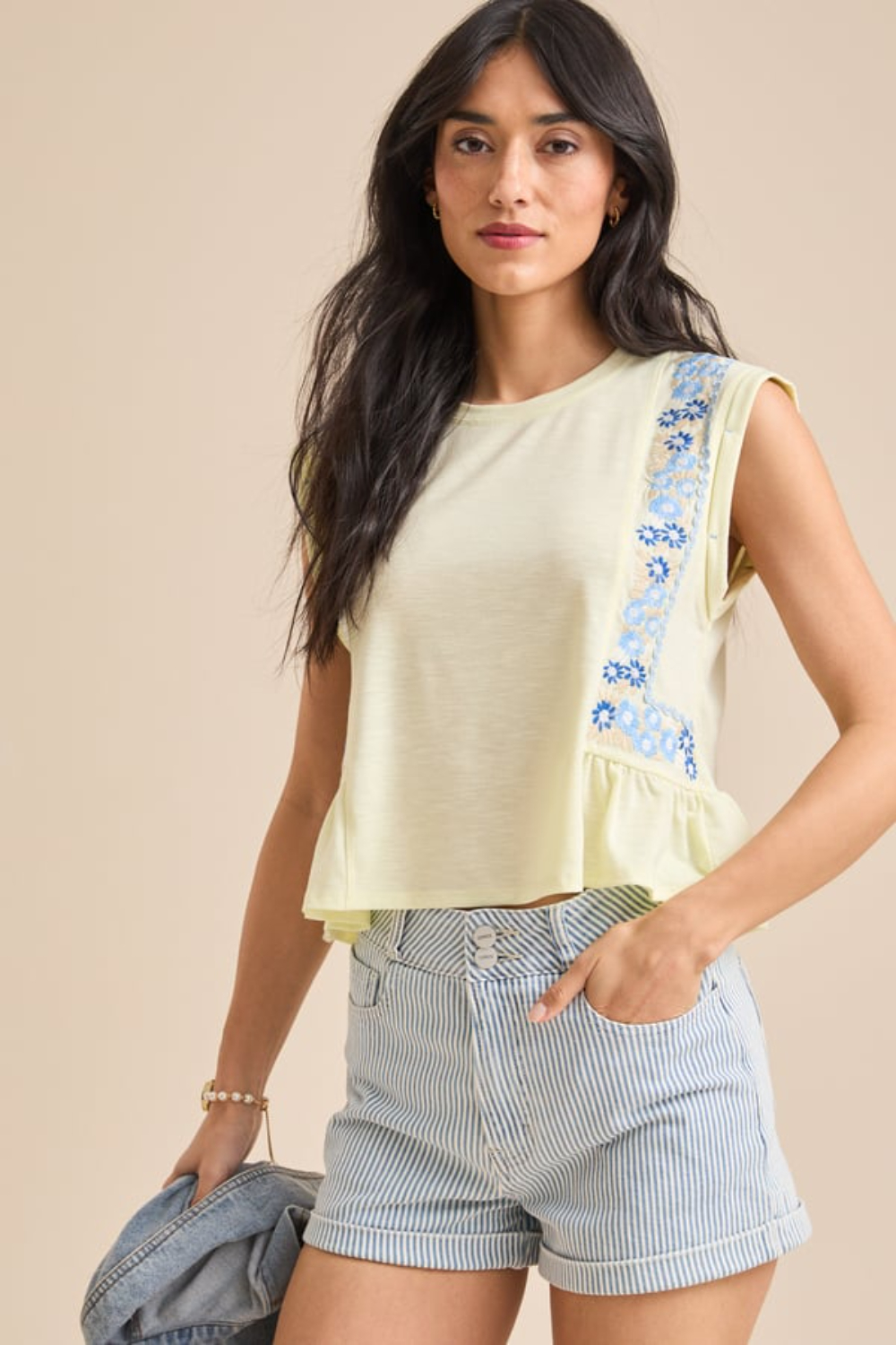 Maisey Embroidered Knit Top