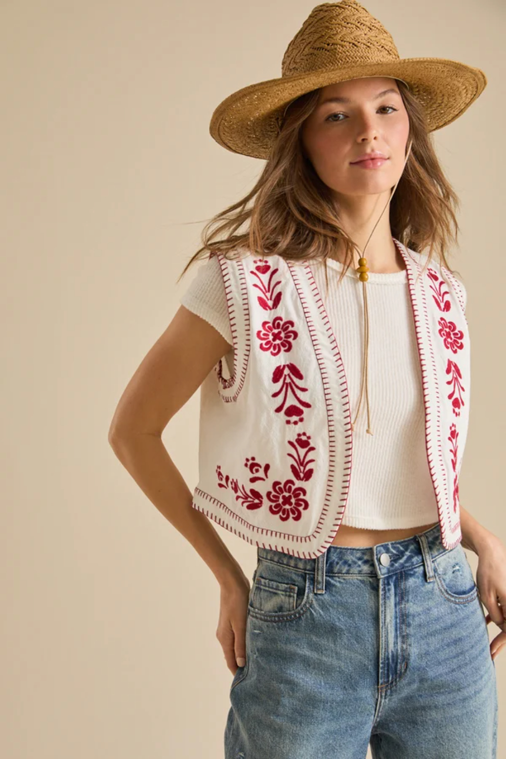 Bailey Embroidered Vest
