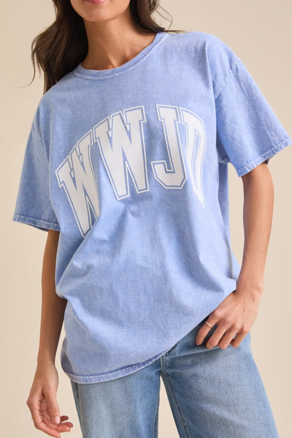 WWJD Oversized Graphic Tee