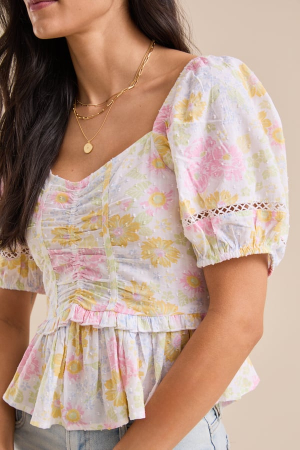 Monica Floral Babydoll Top