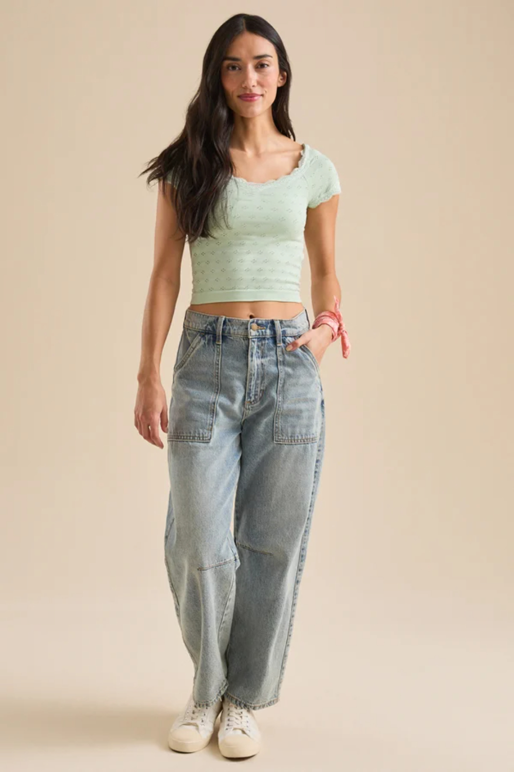Everyday Seamless Eyelet Top