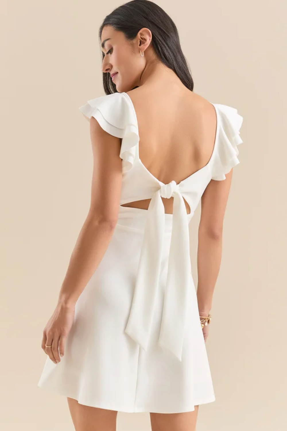 Veronica Flutter Sleeve Dress