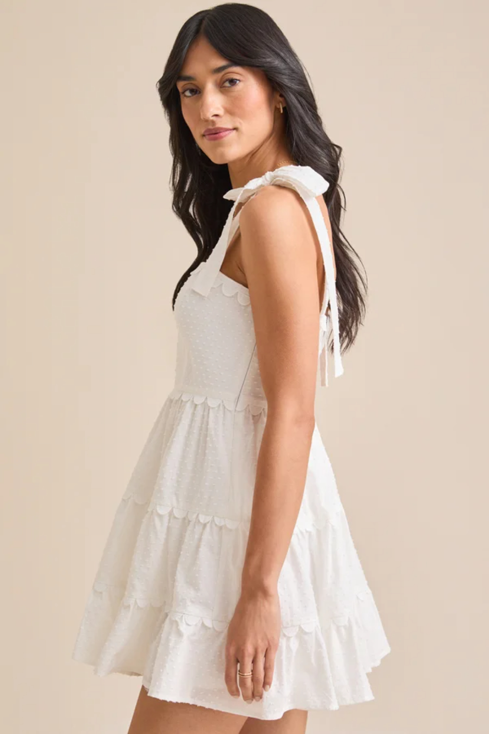 Ava Clip Dot Mini Dress