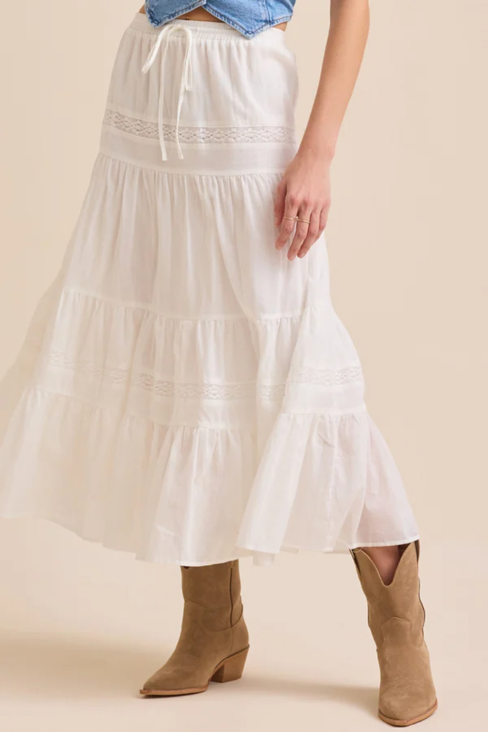 Austin Lace Midi Skirt