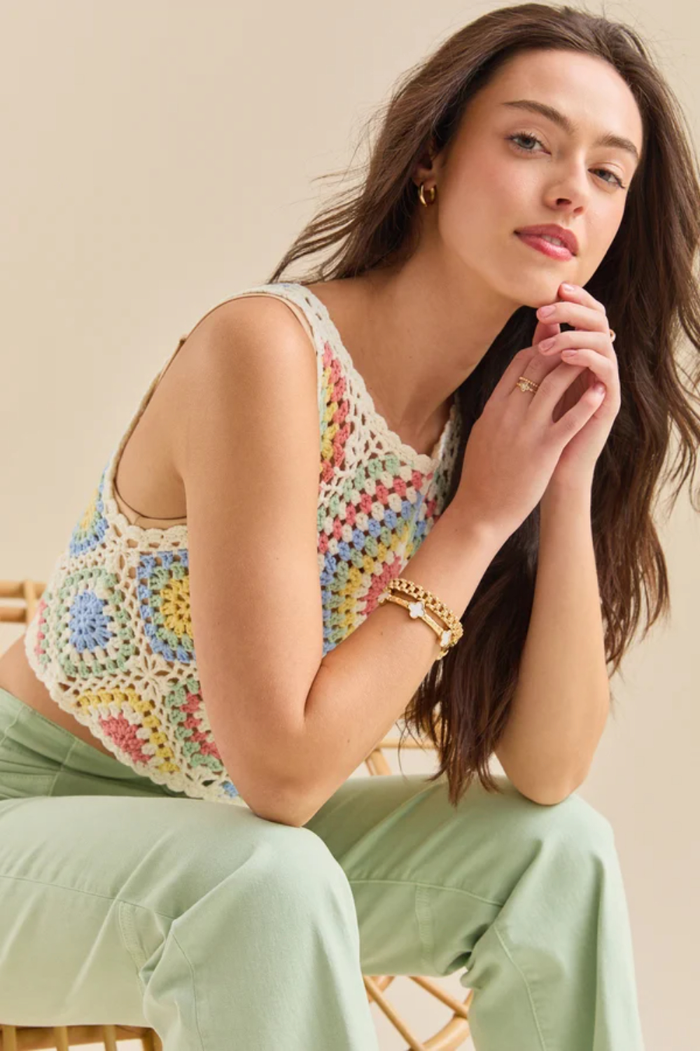 Blossom Crochet Tank
