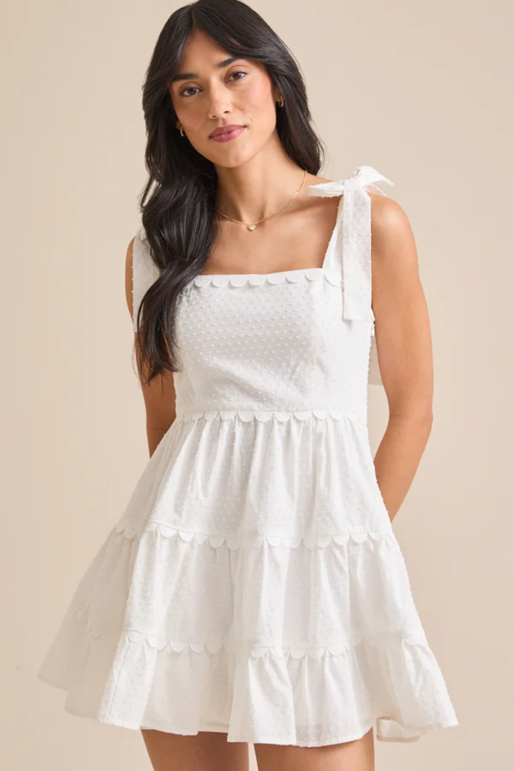 Ava Clip Dot Mini Dress