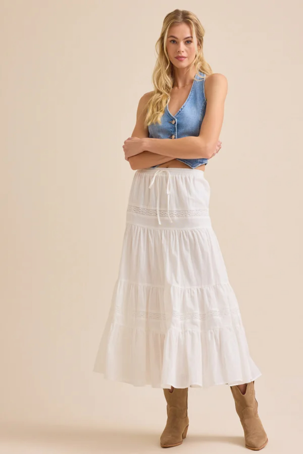 Austin Lace Midi Skirt
