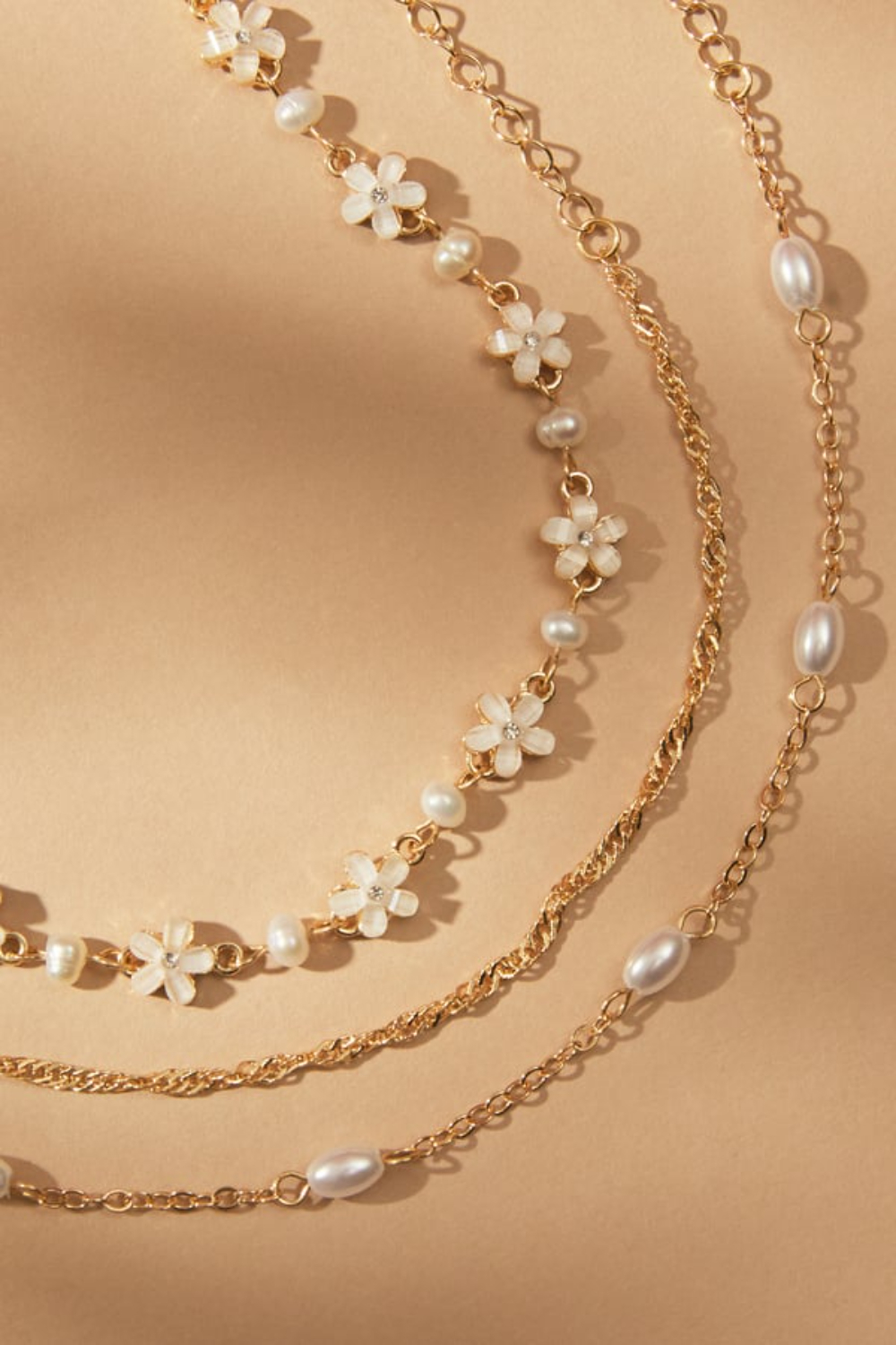 Pearl Flower Bracelet Set