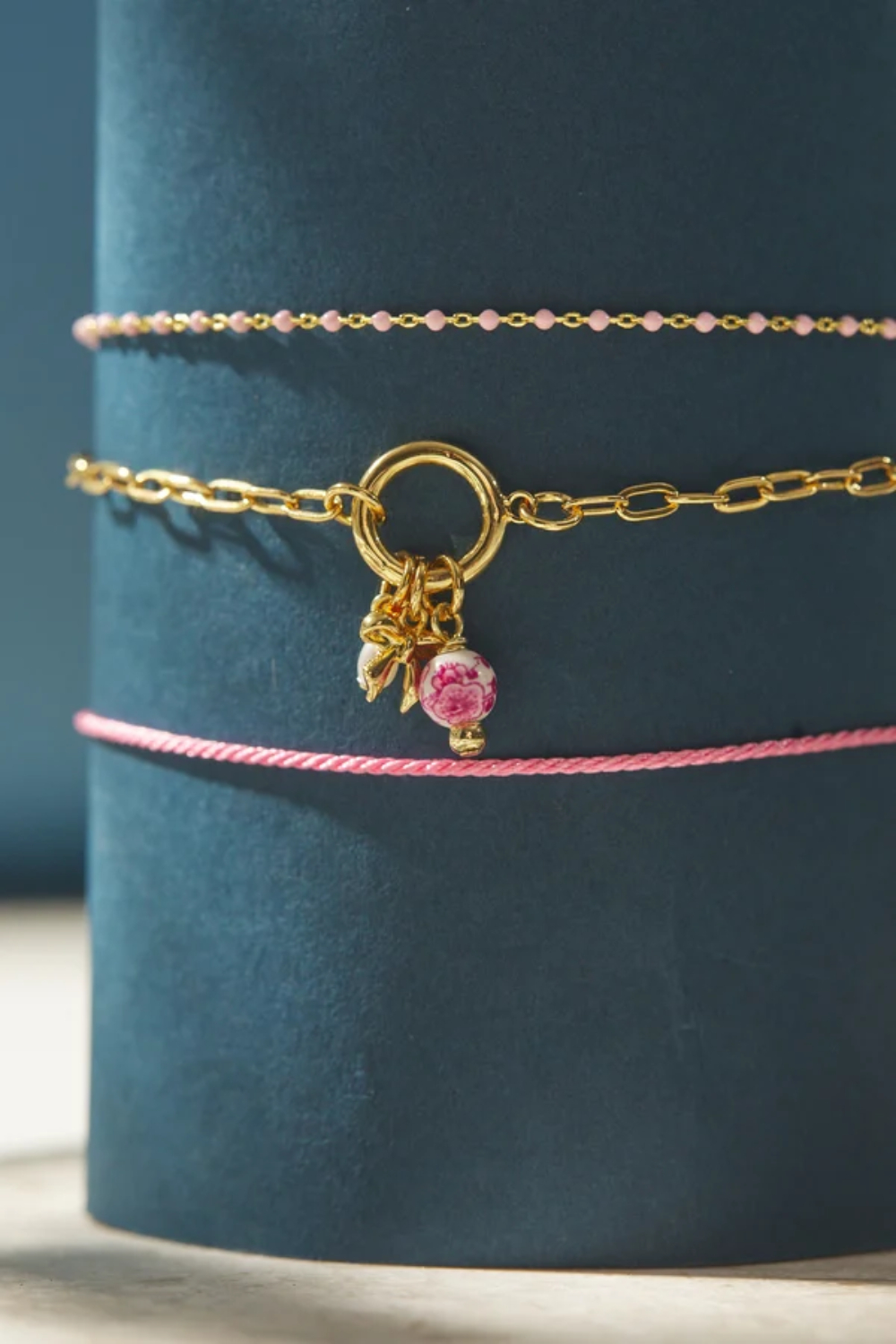 Blush Charm Bracelet Set