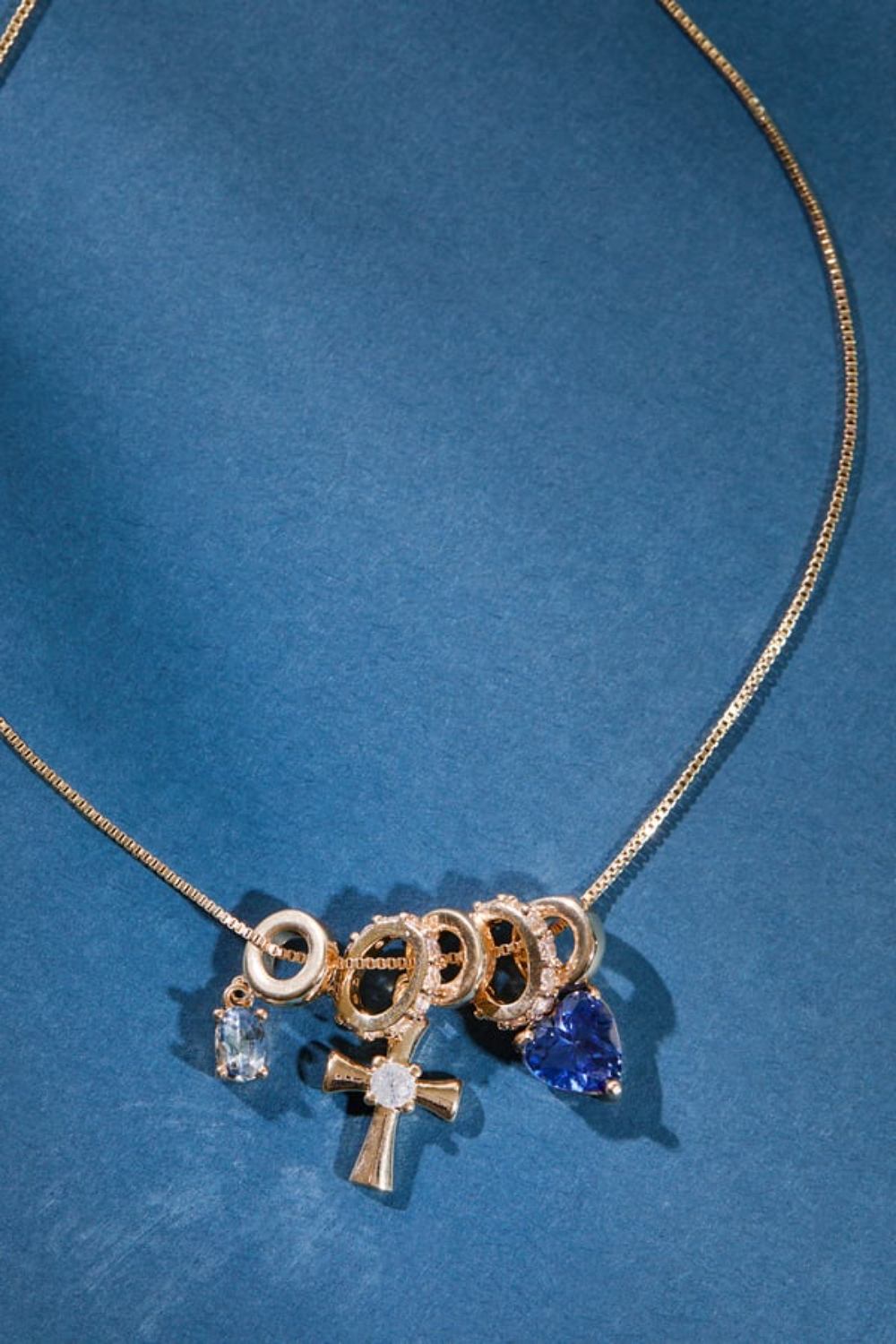Heart Cross Charm Necklace