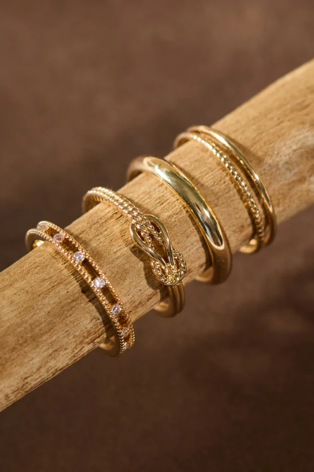Twist Glitz Ring Set