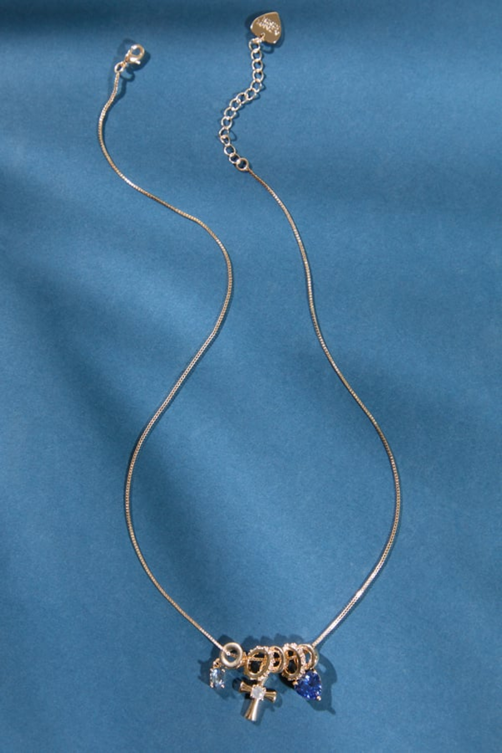 Heart Cross Charm Necklace