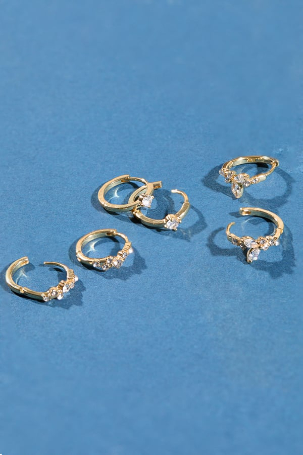 18K Crystal Mini Hoop Pack