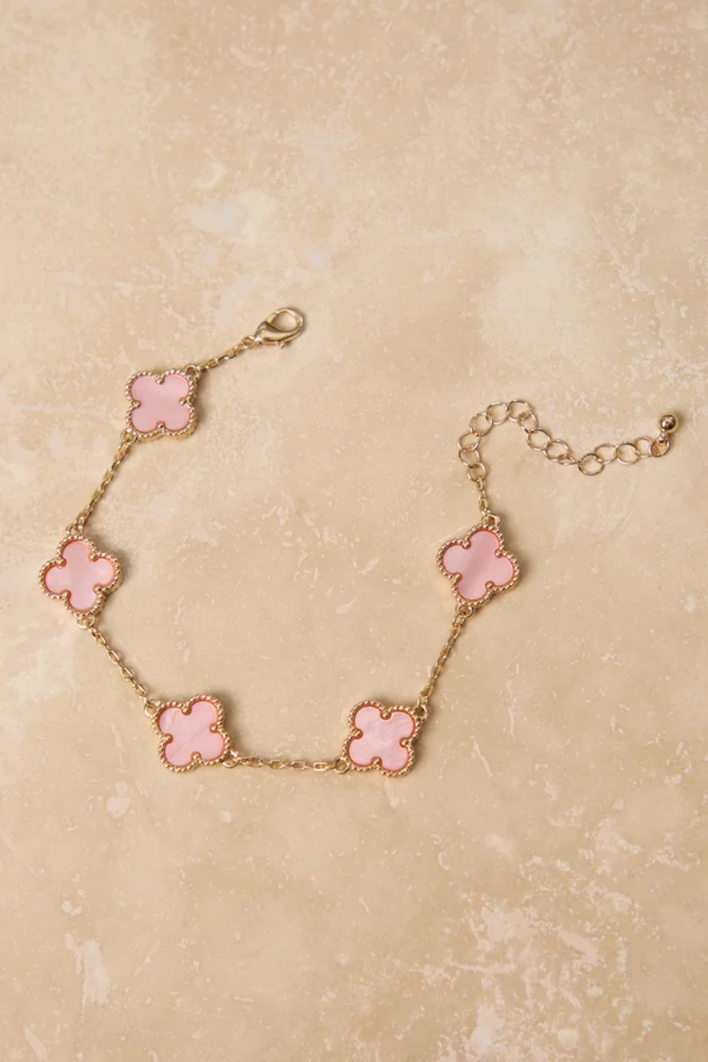 Clover Double Sided Pink Bracelet