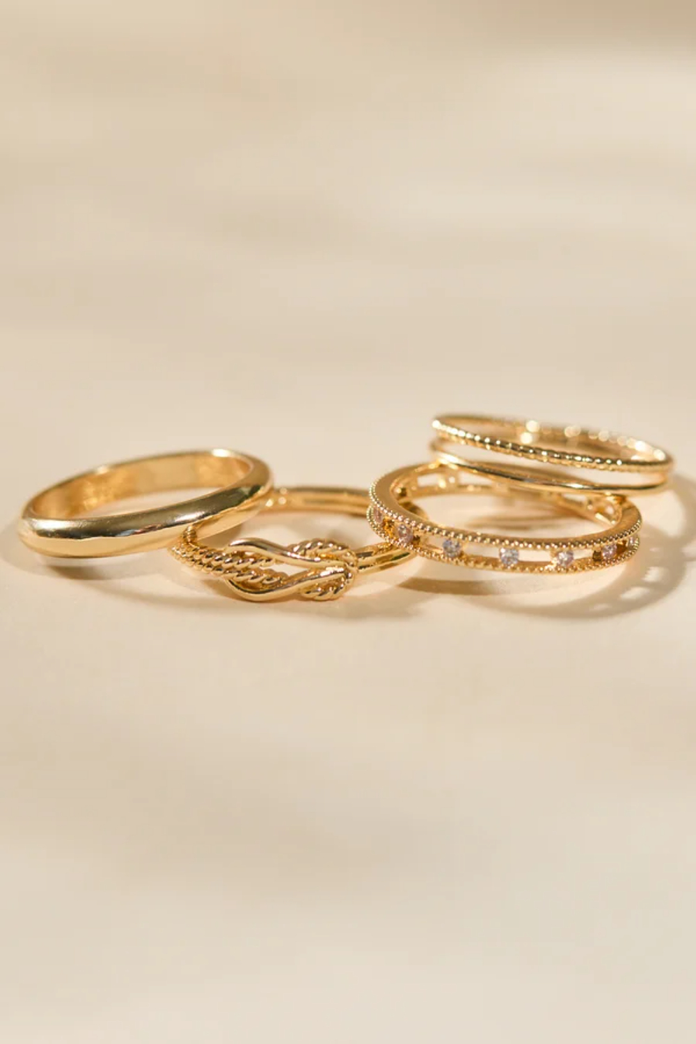 Twist Glitz Ring Set
