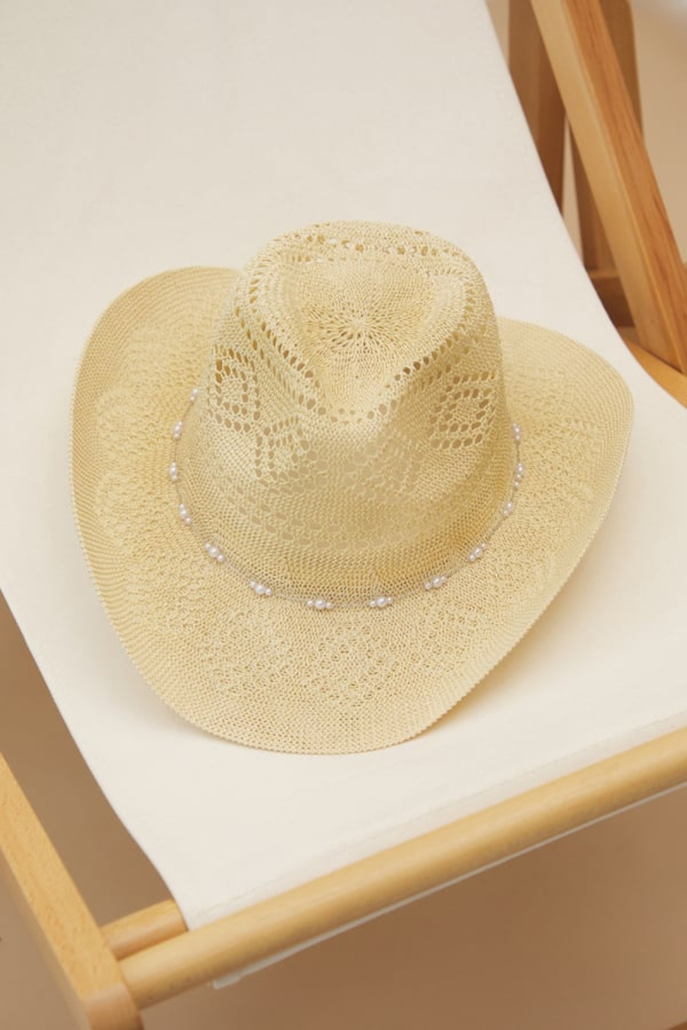 Natalie Pearl Trim Cowboy Hat