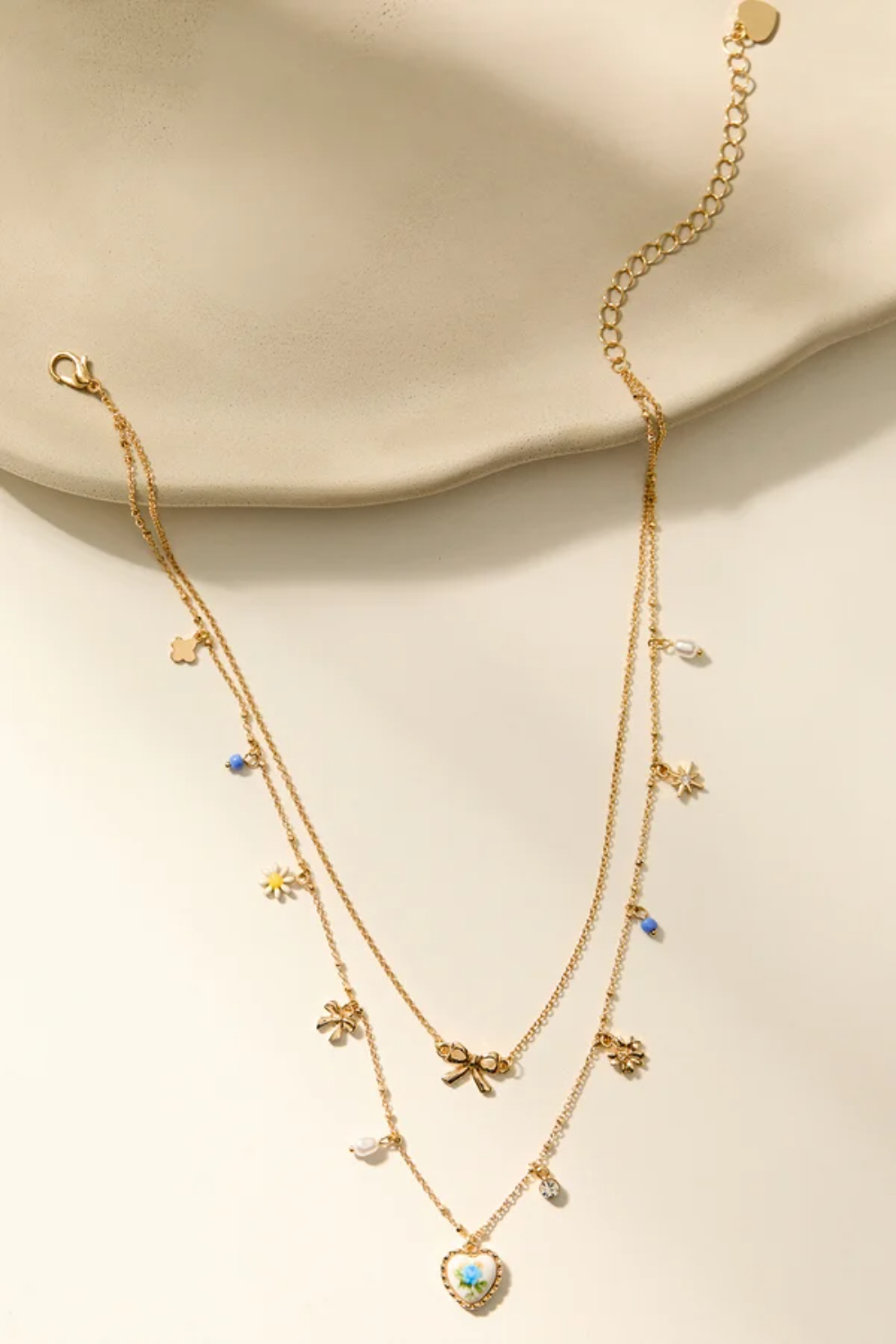 2 Layer Enchanted Bloom Charm Necklace