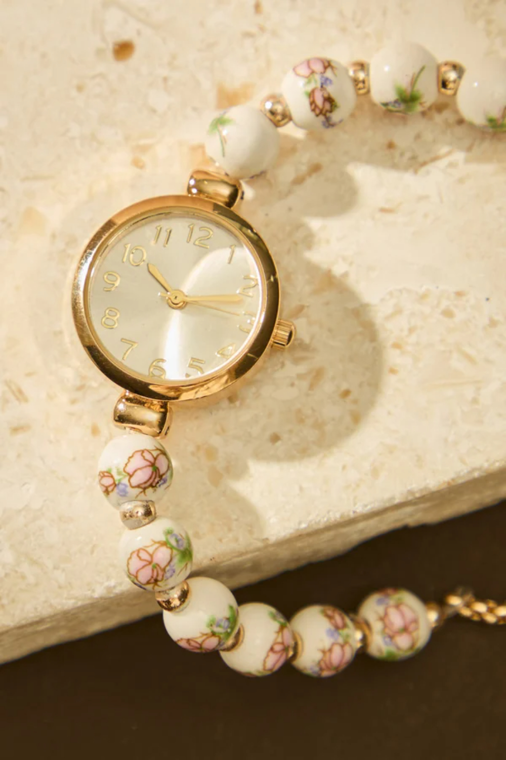 Painted Bead Pull Tie Watch
