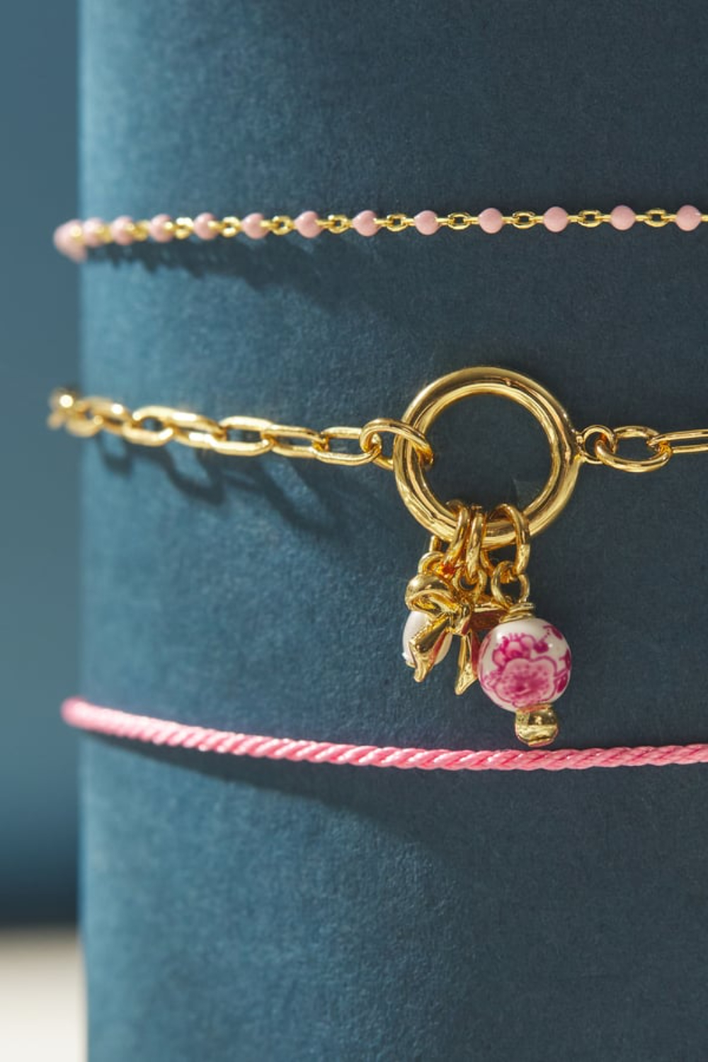 Blush Charm Bracelet Set