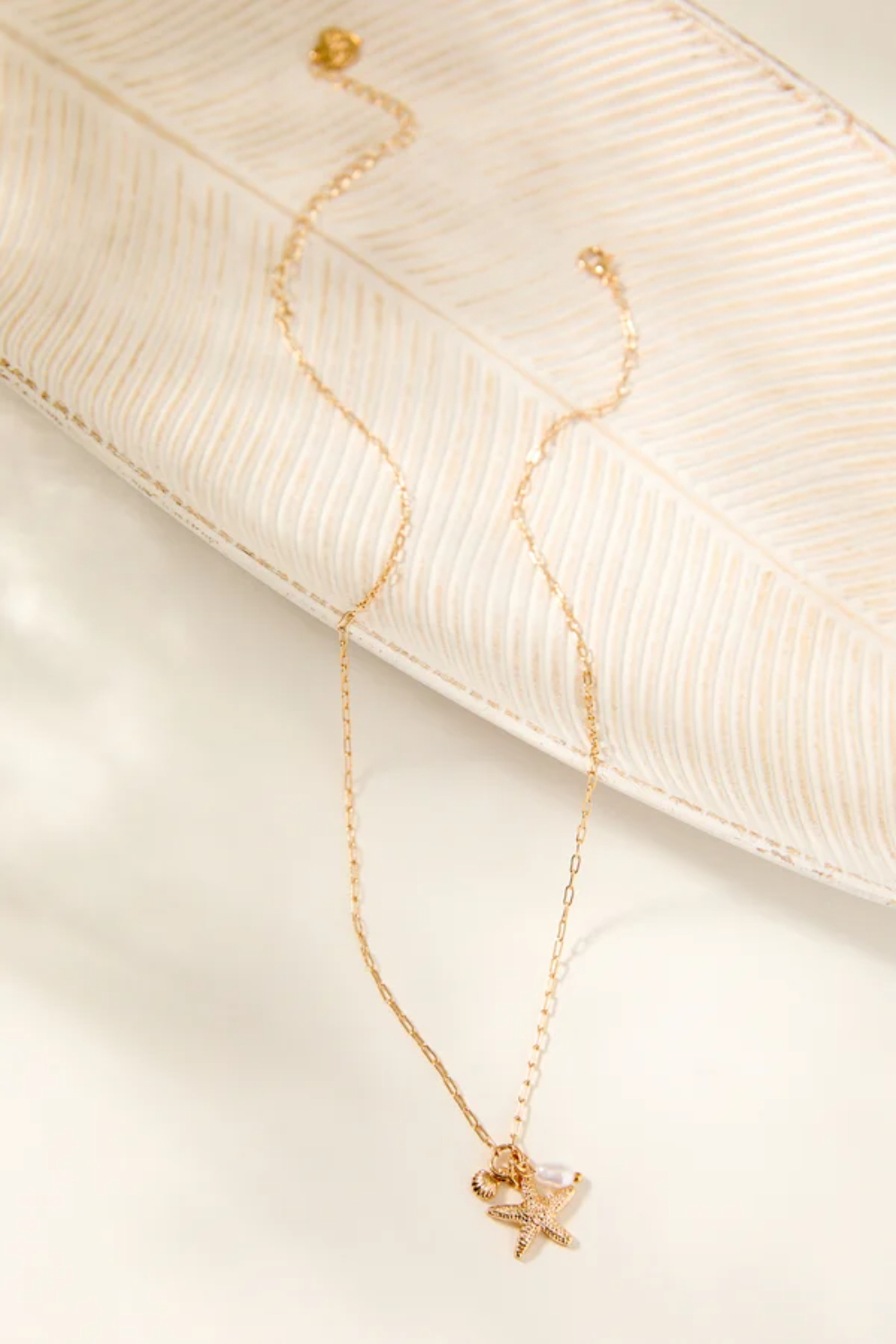 Starfish Cluster Charm Necklace