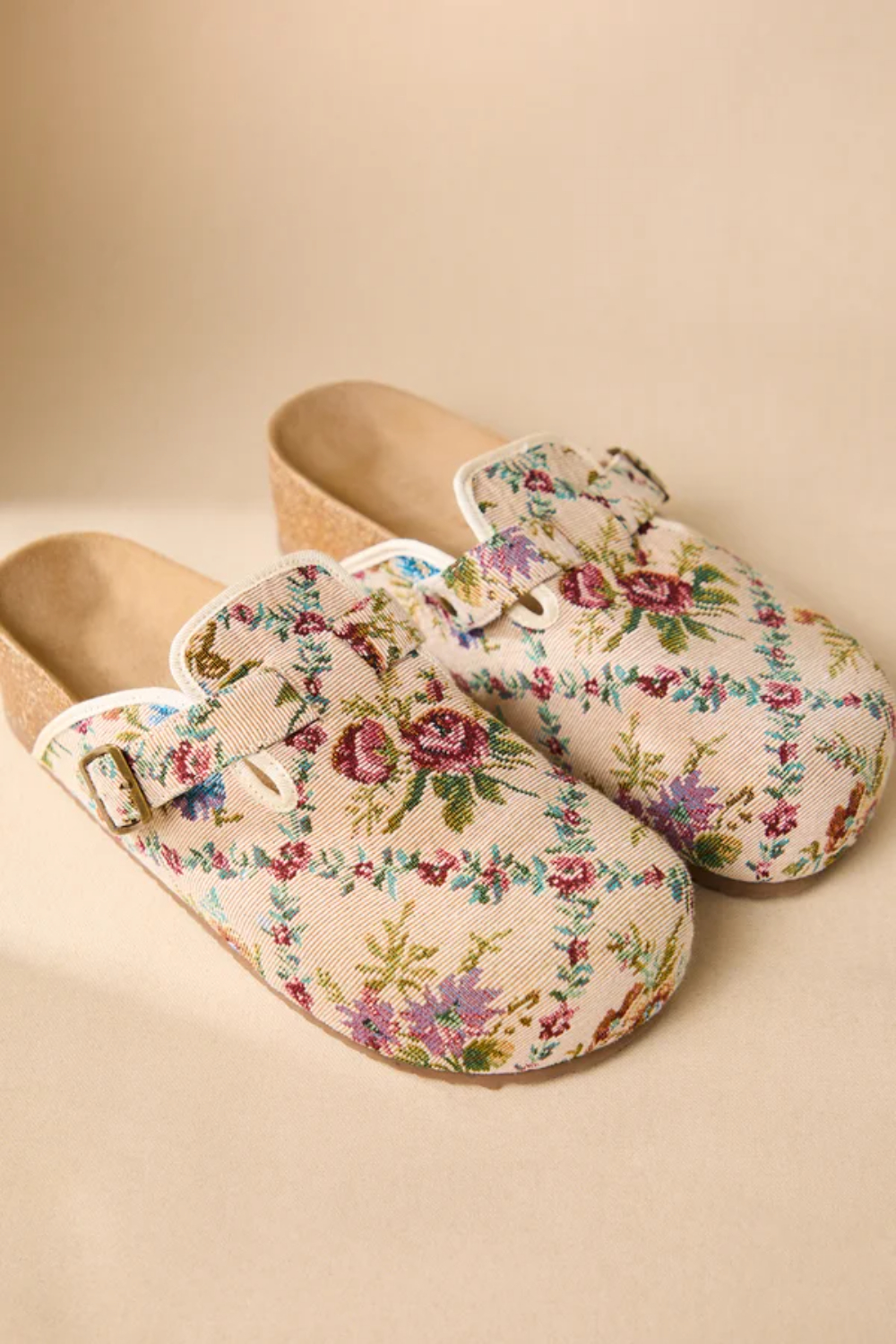 Lorenna Floral Tapestry Platform Clogs