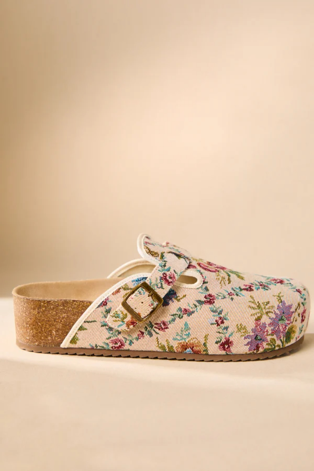Lorenna Floral Tapestry Platform Clogs