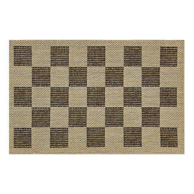 Black Check 2' x 3' Indoor/Outdoor Rug