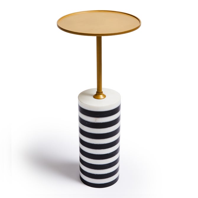 Priorities Round Stripe Side Table
