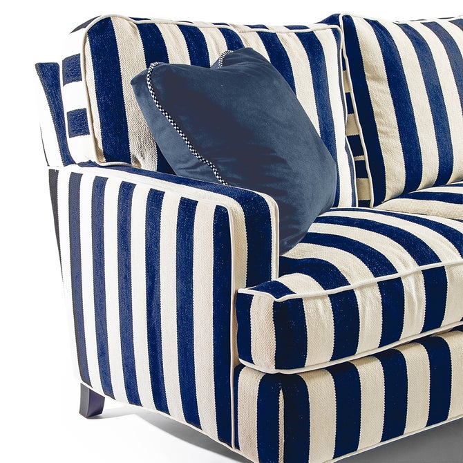 Marquee Navy Stripe 2-Piece Left Arm Chaise Sectional