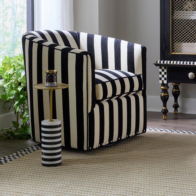 Priorities Round Stripe Side Table