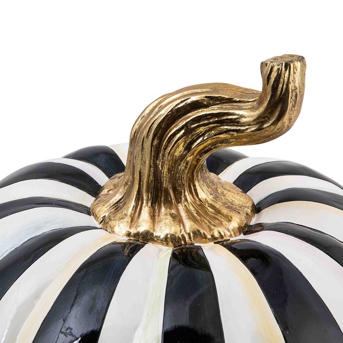Courtly Stripe Glossy Large Pumpkin