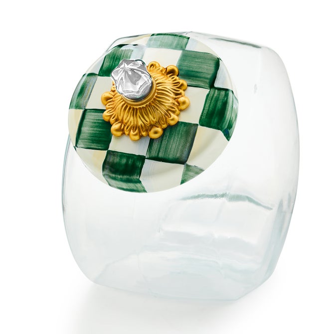 Cookie Jar with Courtly Check Lid