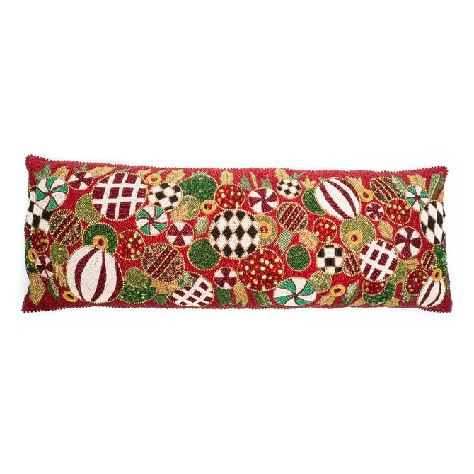 Jolly Ornaments Throw Pillow