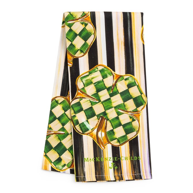 Dancing Clovers Dish Towel