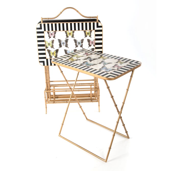 Butterfly Collection Cocktail Trays, Set of 4