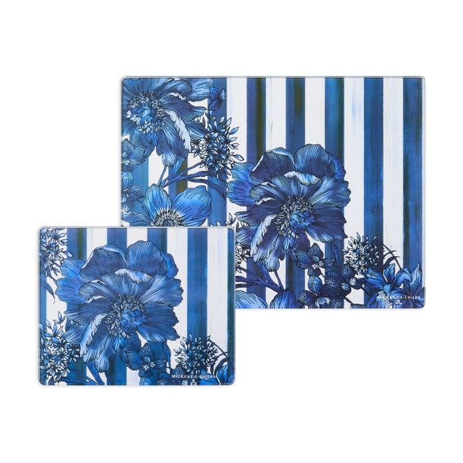 Royal English Garden Glass Cutting Boards, Set of 2