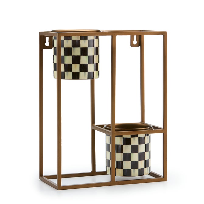Courtly Check Small Hanging Plant Stand