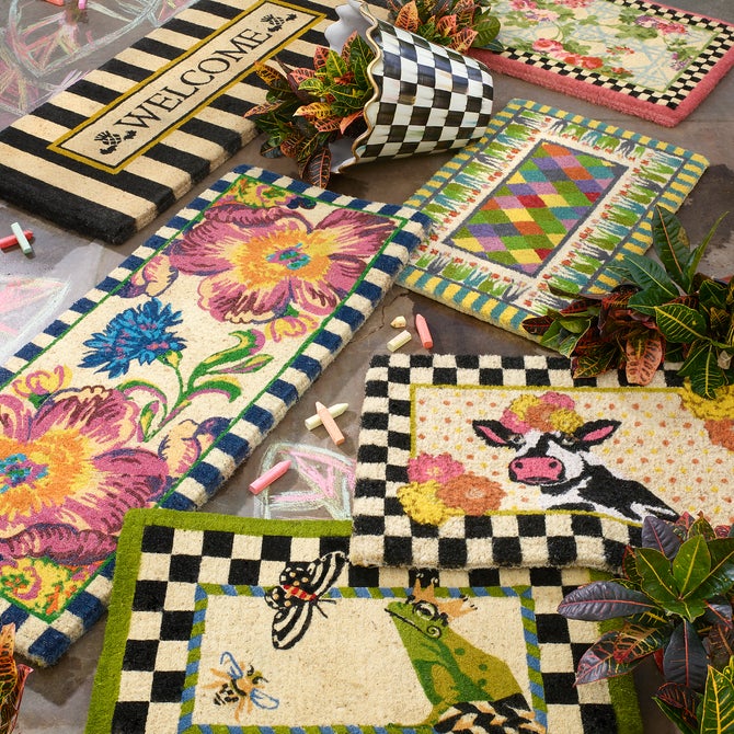 Flower Market Double Door Entrance Mat