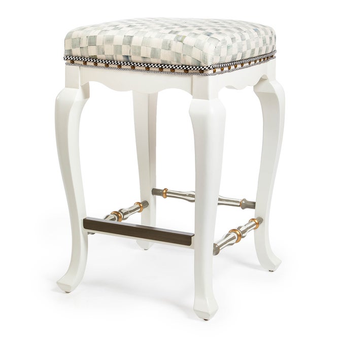 Sterling Check Counter Stool with Back