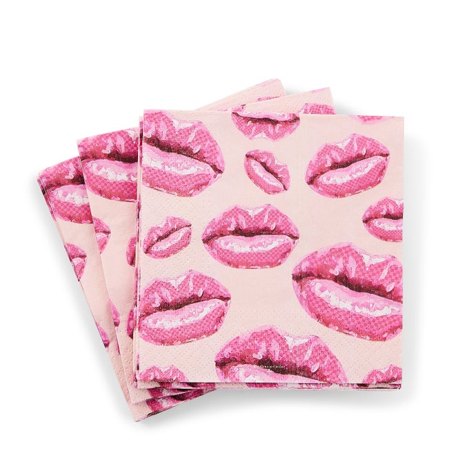 Kiss Me Cocktail Paper Napkins