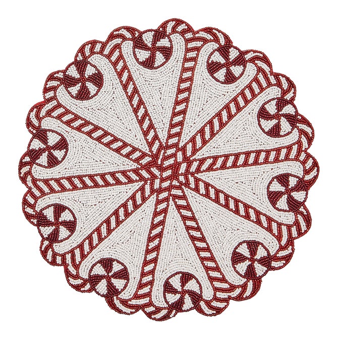 Peppermint Beaded Placemat