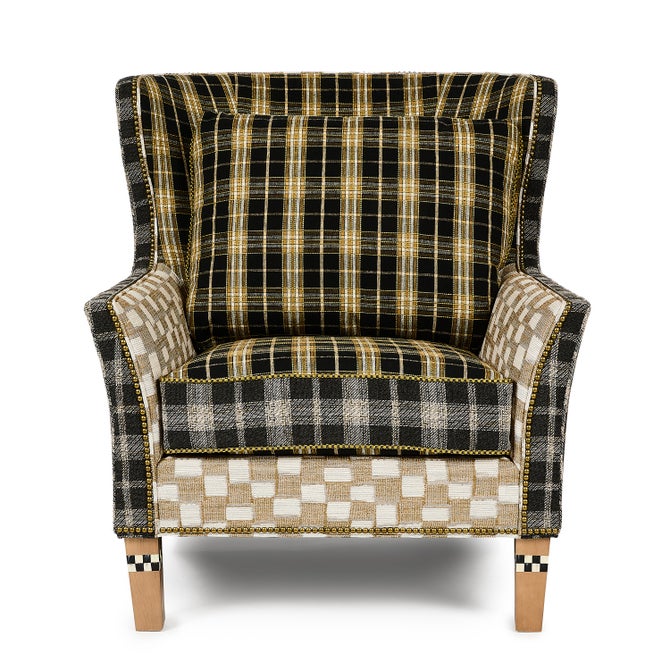 Mad for Plaid Wing Chair