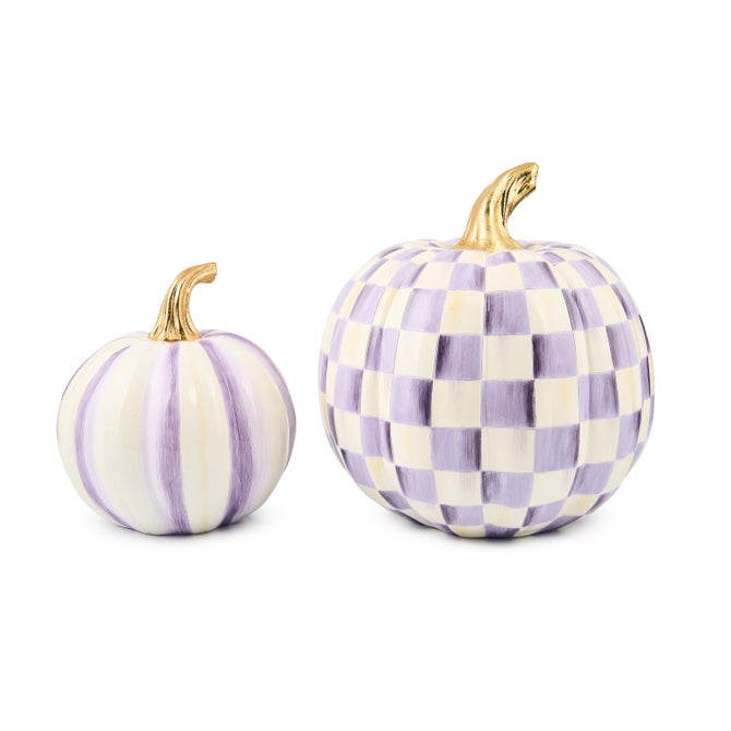 Classic Stripe & Check Pumpkin Set
