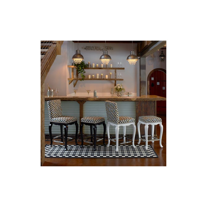 Courtly Check Black Counter Stool