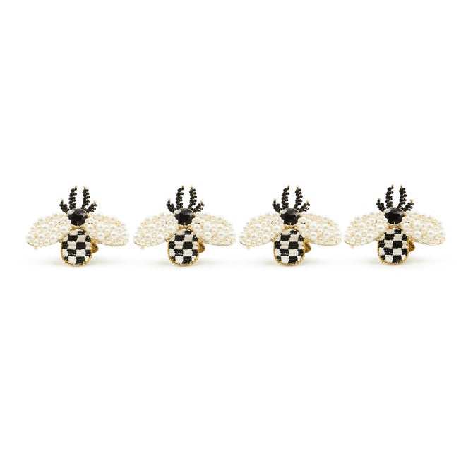 Bee Napkin Rings, Set of 4