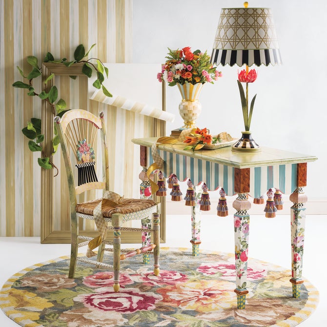 Light Flower Basket Side Chair