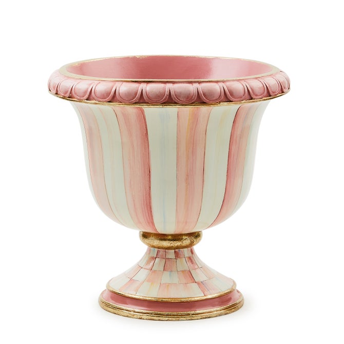 Rosy Stripe Tabletop Urn