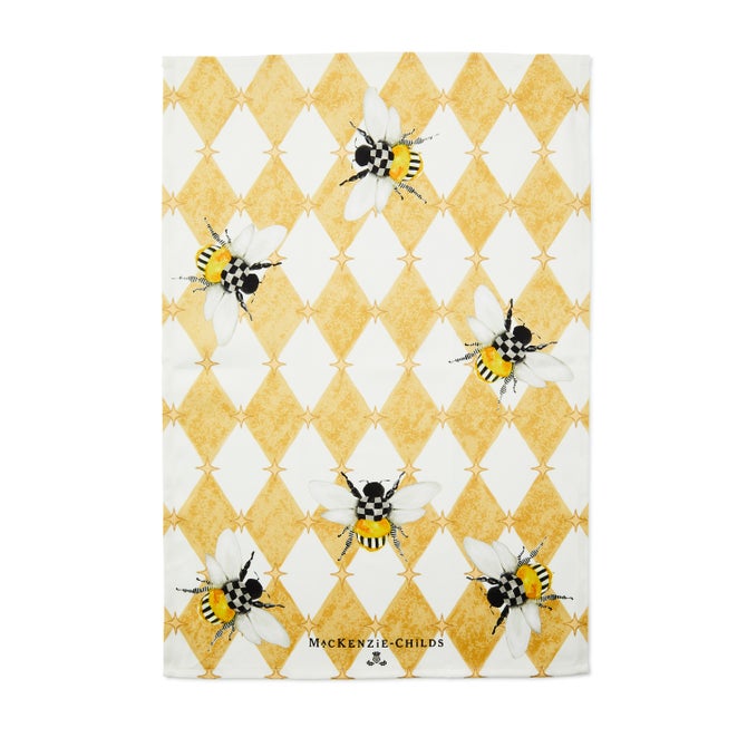 Honeycomb With Bees Dish Towel