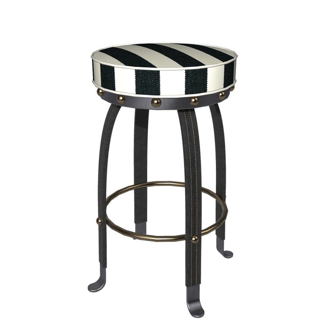 Flatiron Black Stripe Bar Stool